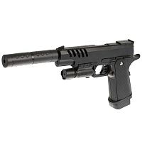 Игрушечный пистолет с глушителем и лазерным прицелом W004 1B00367