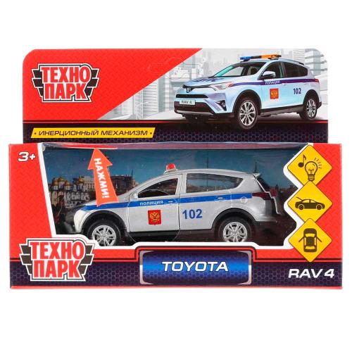 Металлическая инерционная машинка Toyota RAV4 Полиция Технопарк RAV4-P-SL фото 5