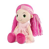 Кукла Стильняшка с розовой прядью в платье 40см Maxitoys MT-HH-R20192