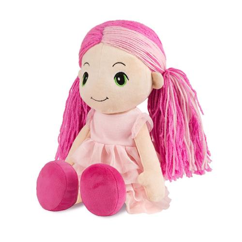 Кукла Стильняшка с розовой прядью в платье 40см Maxitoys MT-HH-R20192