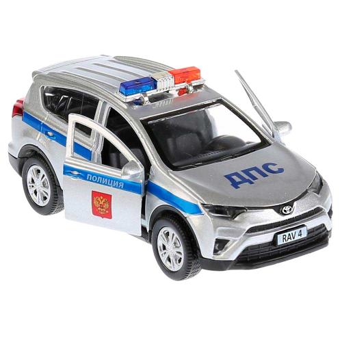 Металлическая инерционная машинка Toyota RAV4 Полиция Технопарк RAV4-P-SL фото 3
