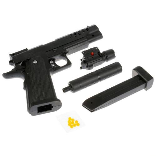 Игрушечный пистолет с глушителем и лазерным прицелом W004 1B00367 фото 2