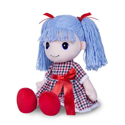 Мягкая кукла Стильняшка с голубыми волосами 40см Maxitoys MT-HH-R9068E1