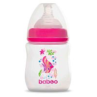 Бутылочка для кормления и соска Sealife 150мл Baboo 3-113 розовая