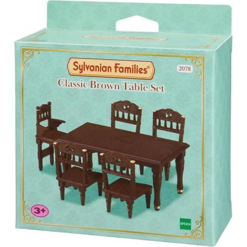 Игровой набор Sylvanian Families Классический коричневый стол Epoch 2078 фото 3