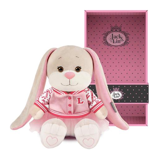 Мягкая игрушка Зайка Лин в розовом бомбере с юбочкой 20 см Jack&Lin JL-03202303-20 фото 2