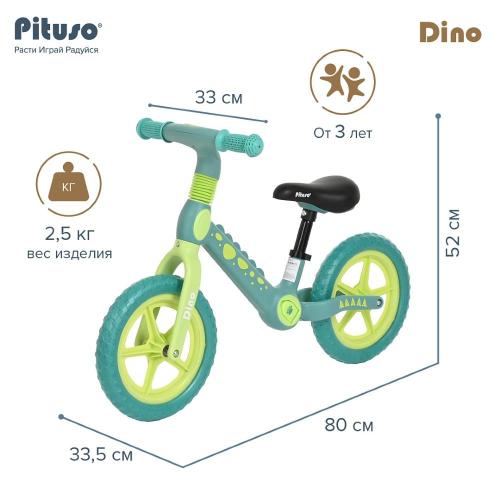 Детский беговел Dino Pituso QW-BB001-Green зелёный фото 15