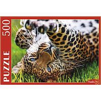 Пазлы Леопард на траве 500 элементов Рыжий кот ГИП500-0623