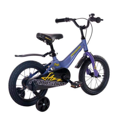 Велосипед детский Maxiscoo Jazz Стандарт 14'' 2024 Maxitoys MSC-J1431 синий карбон фото 2