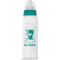 Бутылочка для кормления стеклянная с узким горлом 240 мл от 3 месяцев Baboo 3-121